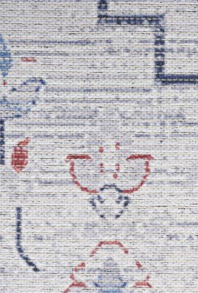 Nicole Curtis Machine Washable Series 1 Ivory Blue