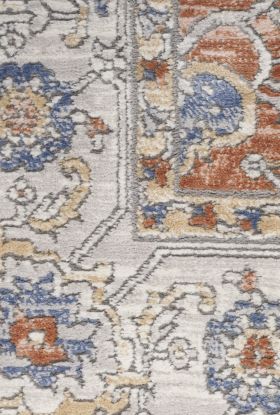 Nicole Curtis Series 4 Grey/Multi 2'2" x 7'6" Runner