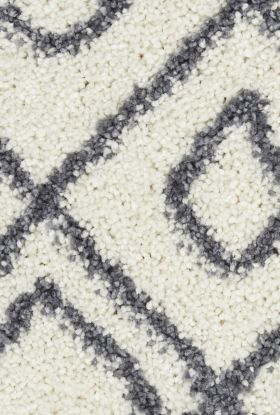 Nourison Home Serenity Shag Ivory/Slate 2'2" x 8'1" Runner