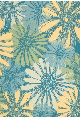 Nourison Home & Garden Blue 7'9" x 10'10"