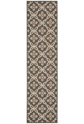 Oriental Weavers LATITUDE 1904k Grey 1'10" x 7'6" Runner