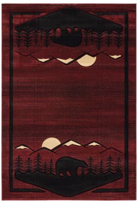 United Weavers Cottage Treetops Burgundy
