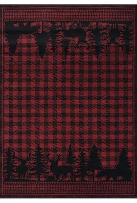 United Weavers Highlands Woodland Red