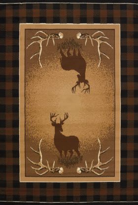 United Weavers Legends Antler Buck Multi 5'3" x 7'2"