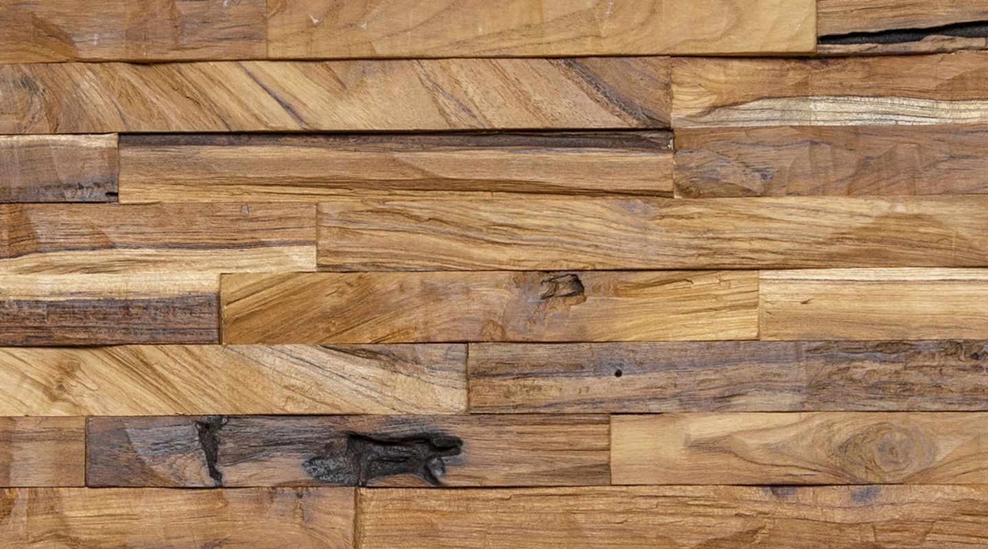 Noblewood Wall Plank Branchwood Teak, Natural Wall Coverings