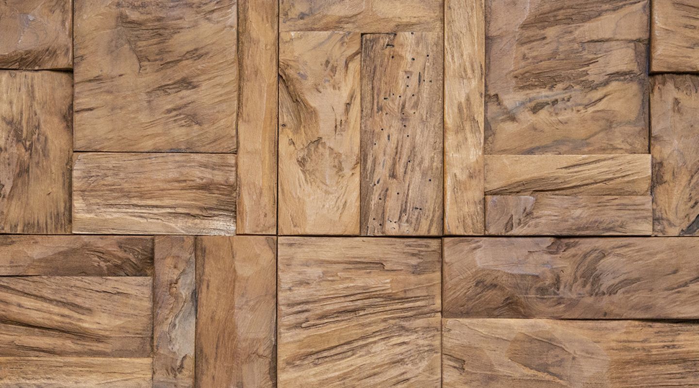 Noblewood Wall Plank Rootwood Teak, Accented Natural Wall Coverings
