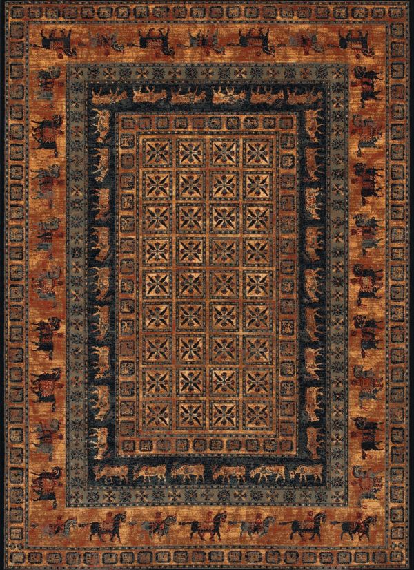 Couristan Old World Classic Pazyrk Burnished Rust Collection
