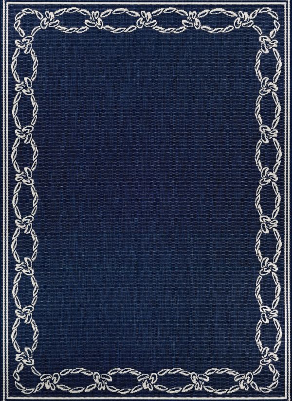 Couristan Recife Rope Knot Ivory/Indigo Collection