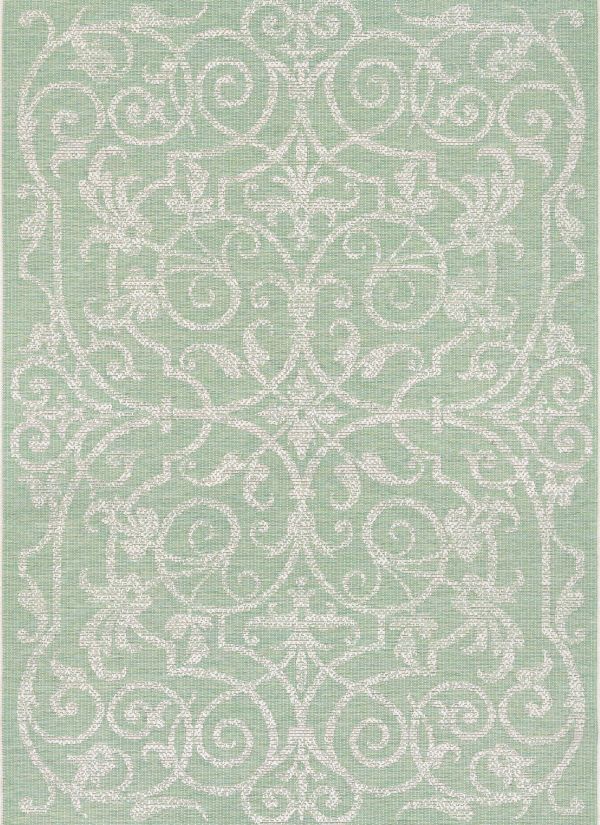 Couristan Monaco Summer Quay Ivory/Light Green Collection