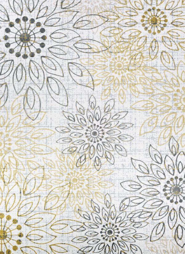Couristan Calinda Summer Bliss Gold/Silver/Ivory Collection