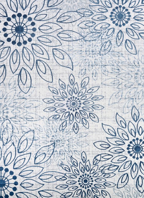 Couristan Calinda Summer Bliss Steel Blue/Ivory Collection