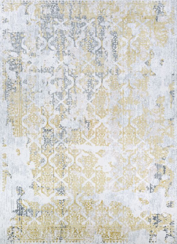 Couristan Calinda Grand Damask Gold/Silver/Ivory Collection