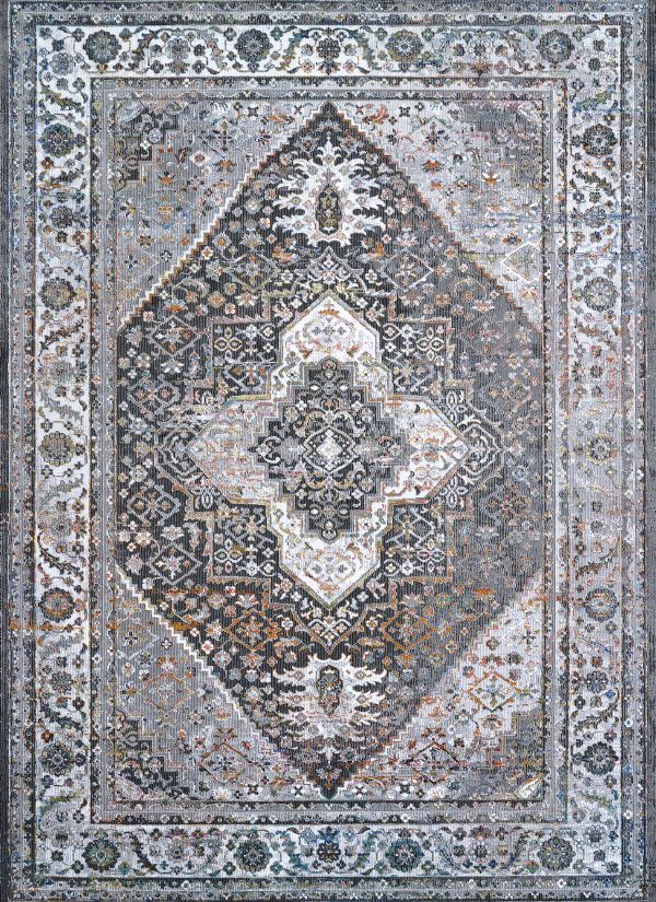 Couristan Gypsy Persian Medallionc Grey/Ivory Collection