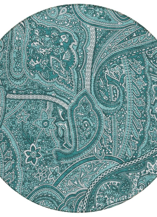 Addison Rugs Chantille Teal 8'0" x 8'0" Round Collection