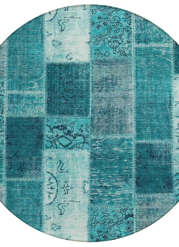 Addison Rugs Chantille Teal 8'0" x 8'0" Round Collection
