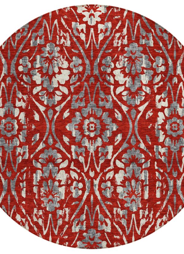 Addison Rugs Chantille Red 8'0" x 8'0" Round Collection