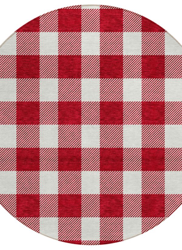 Addison Rugs Chantille Red 8'0" x 8'0" Round Collection
