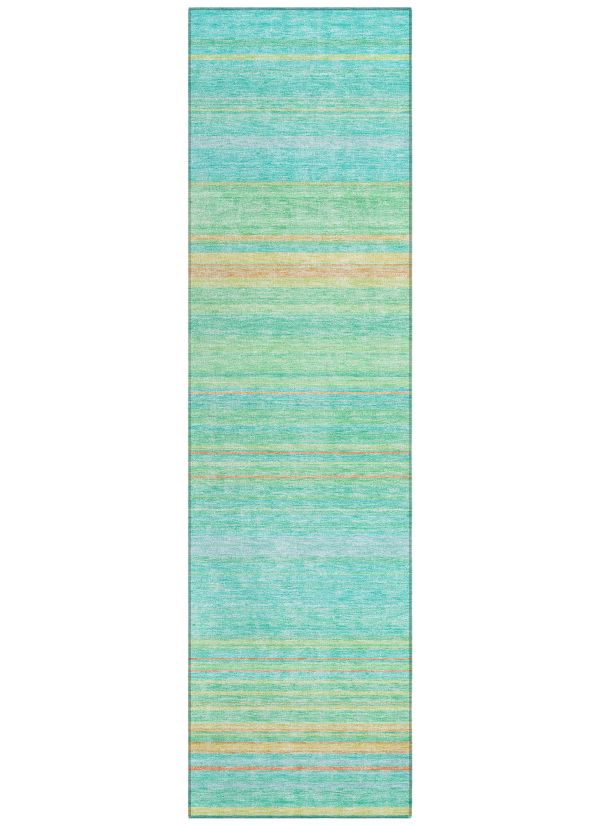 Addison Rugs Chantille Aqua 2'3" x 7'6" Runner Collection