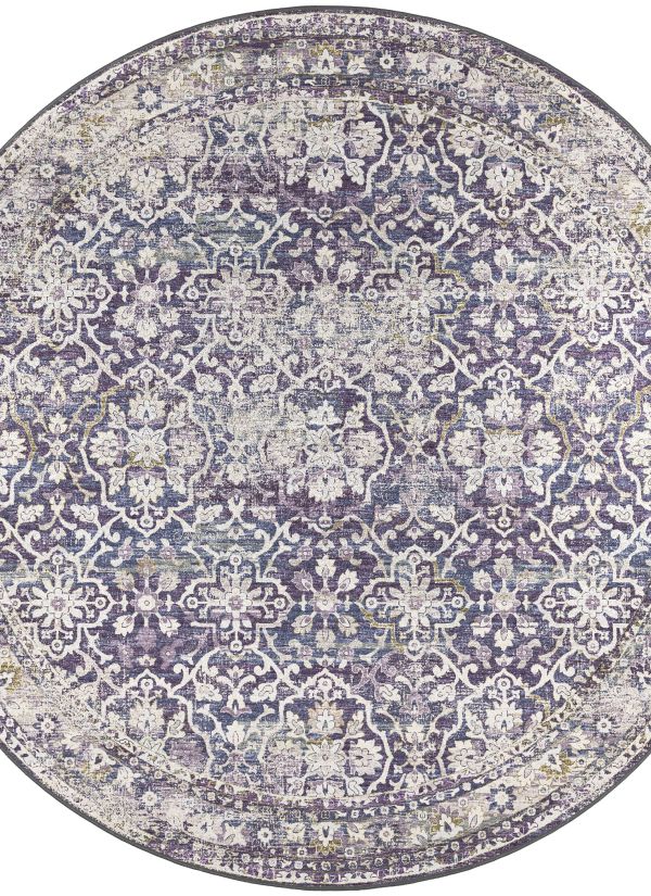 Dalyn Rugs Jericho JC3 Violet 10'0" x 10'0" Round Collection