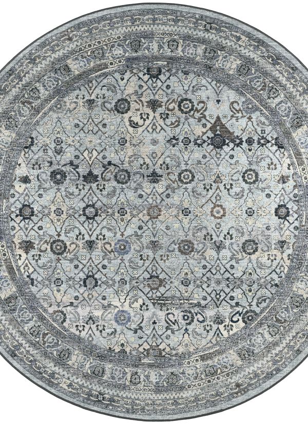 Dalyn Rugs Jericho JC7 Pewter 10'0" x 10'0" Round Collection