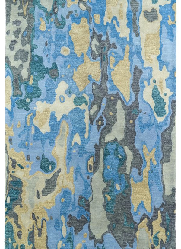 Kaleen Brushstrokes Collection Blue Collection