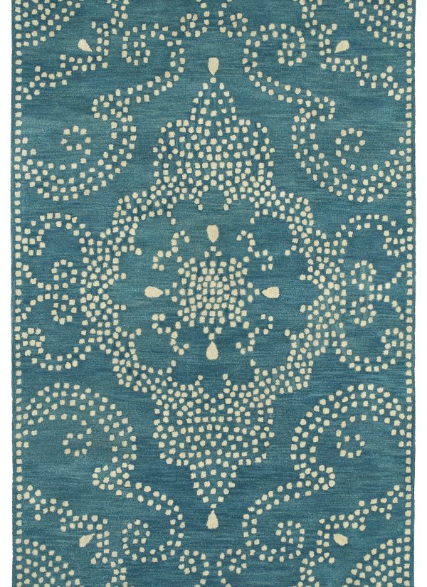 Kaleen Rosaic Collection Teal Collection