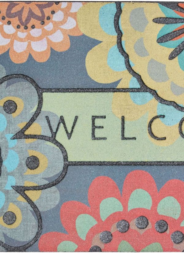 Mohawk Doorscapes Mat Playful Medallion Welcome Multi 1'6" x 2'6" Collection