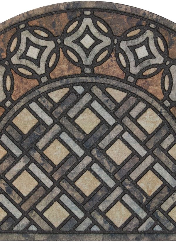 Mohawk Doorscapes Mat Deco Tile Slice Brown 1'11" x 2'11" Slice Collection