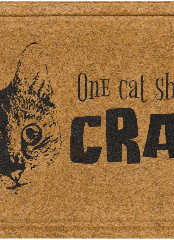 Mohawk Faux Coir Impressions Mat Cat Crazy Natural 1'6" x 2'6" Collection