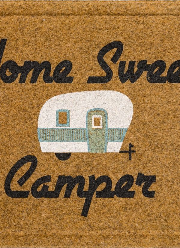 Mohawk Faux Coir Impressions Mat Happy Sweet Camper Natural 1'6" x 2'6" Collection