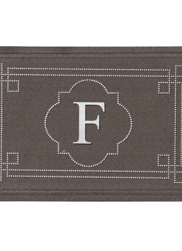 Mohawk Textured Entry Mat Flagstone Monogram F Multi 2'0" x 3'0" Collection