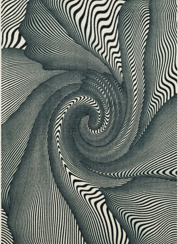 Mohawk Prismatic Spiral Stripe Black/White Collection