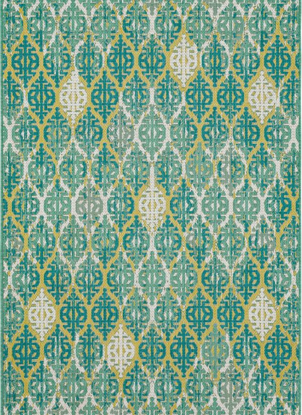 Mohawk Stamped Ikat Dark Teal Collection