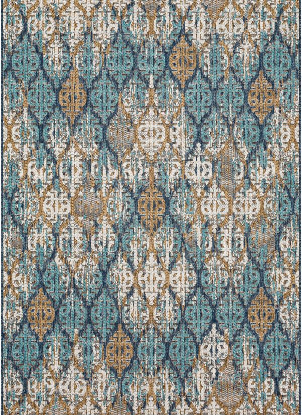 Mohawk Stamped Ikat Teal Collection