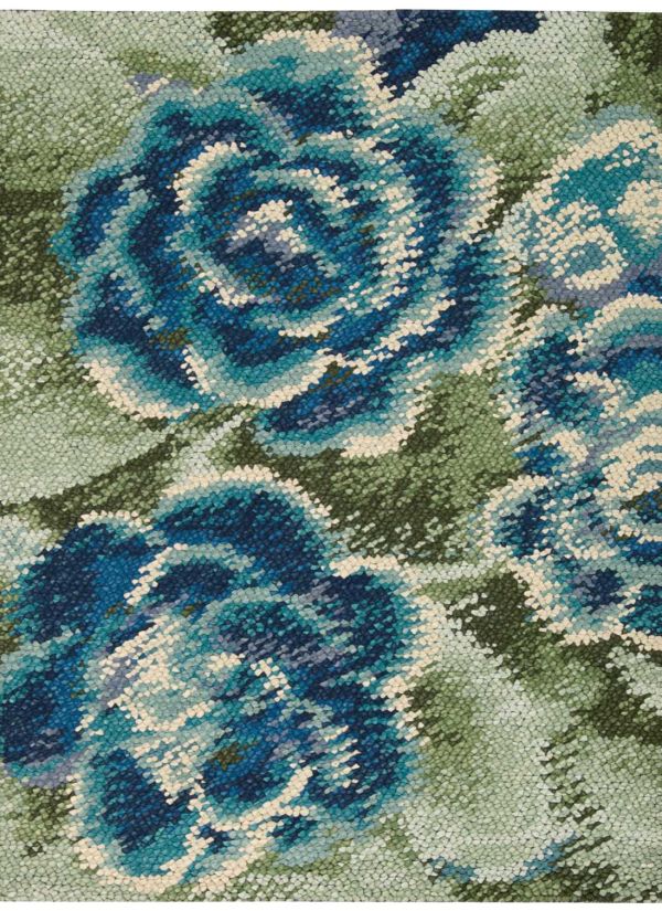 Nourison Home Impressionist Green/Blue 5'6" x 7'6" Collection