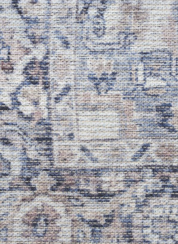 Nicole Curtis Machine Washable Series 1 Ivory Navy Collection