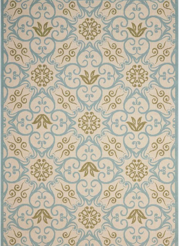 Nourison Home Caribbean Ivory/Blue 5'3" x 7'5" Collection