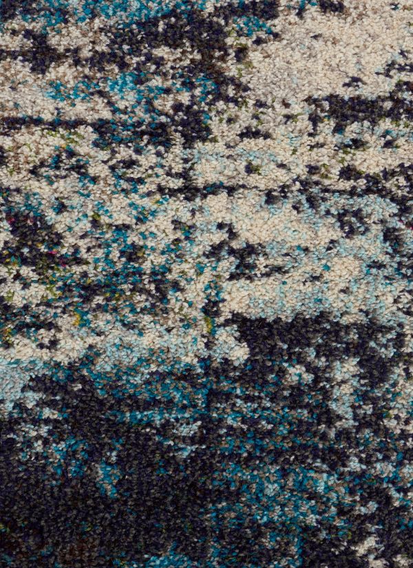 Nourison Home Celestial Ivory/Teal Blue Collection
