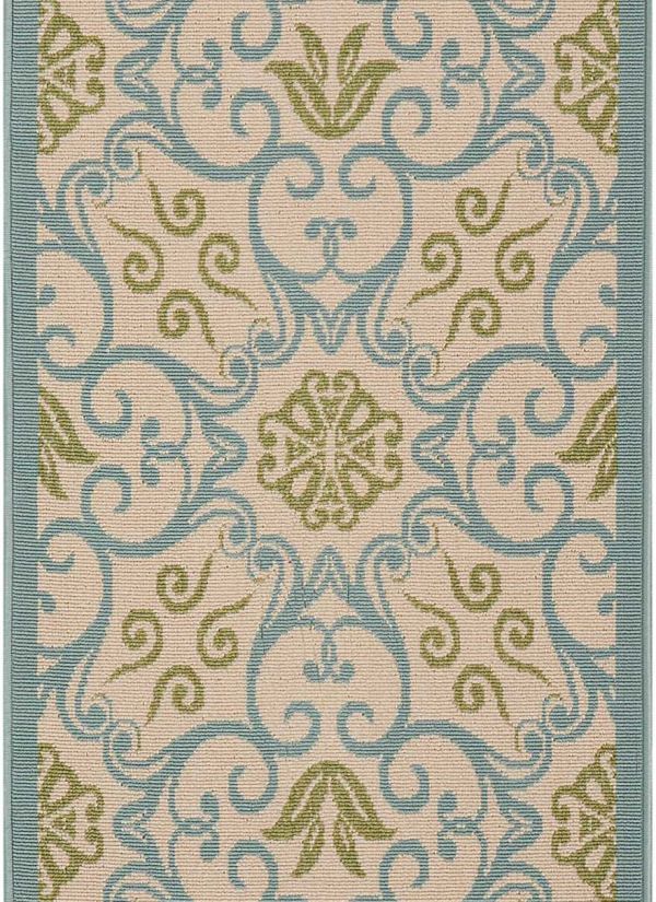 Nourison Home Caribbean Ivory/Blue 2'3" x 7'6" Runner Collection