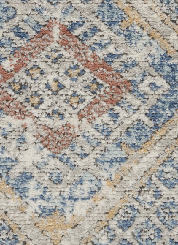 Nourison Home Quarry Blue/Ivory 2'2" x 10' Runner Collection