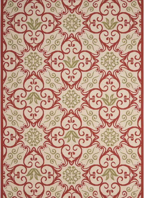 Nourison Home Caribbean Ivory/Rust 3'11" x 5'11" Collection