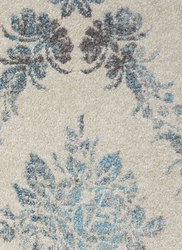 Nourison Home Tranquil Ivory/Turquoise 2'3" x 7'3" Runner Collection