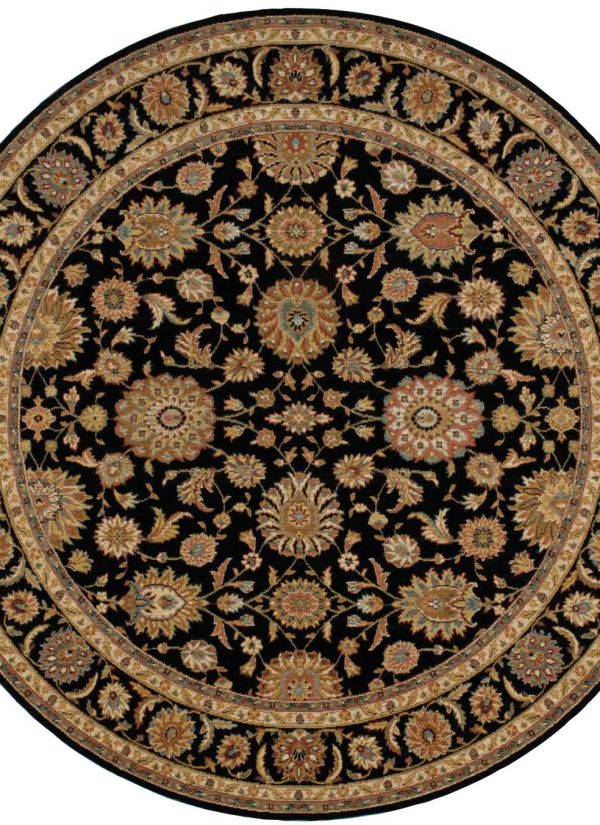 Nourison Home Living Treasures Black 7’10” x Round Collection