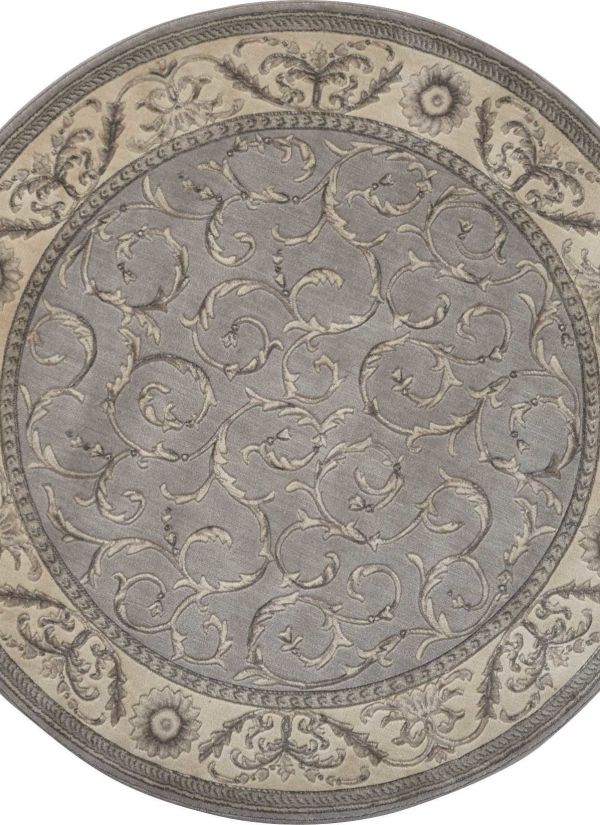 Nourison Home Somerset Silver 5'6" x Round Collection