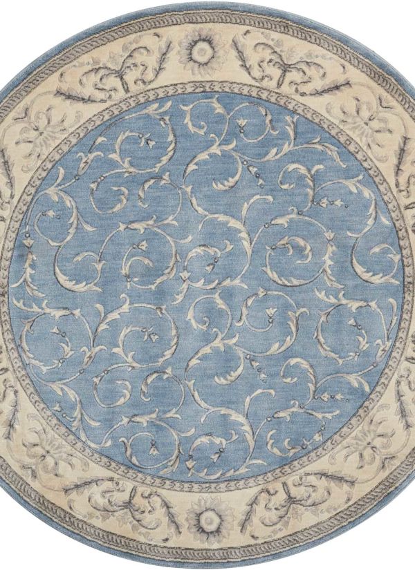 Nourison Home Somerset Light Blue 5'6" x Round Collection