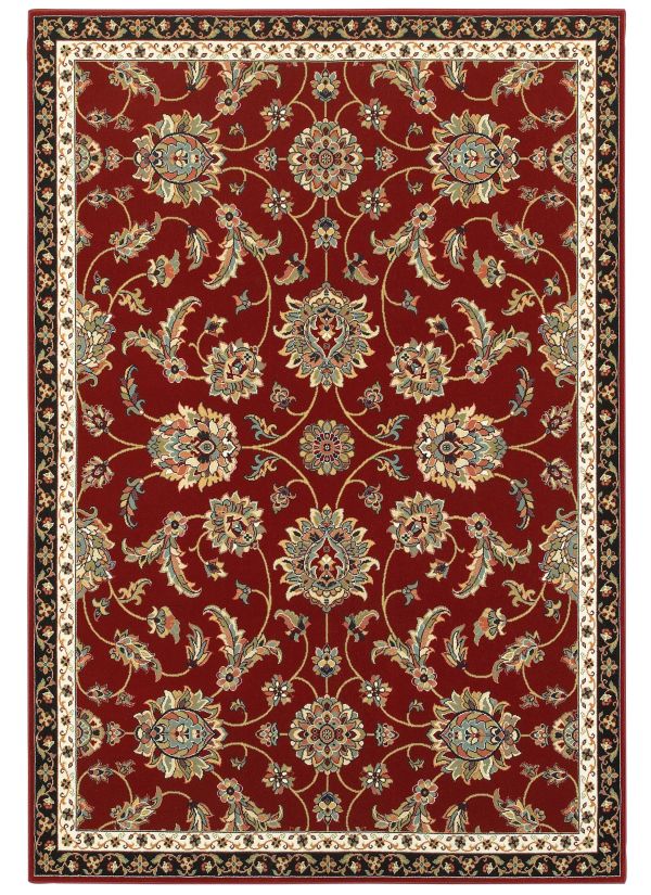 Oriental Weavers Kashan 370r Red Collection