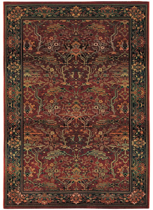 Oriental Weavers Kharma 465r Red Collection