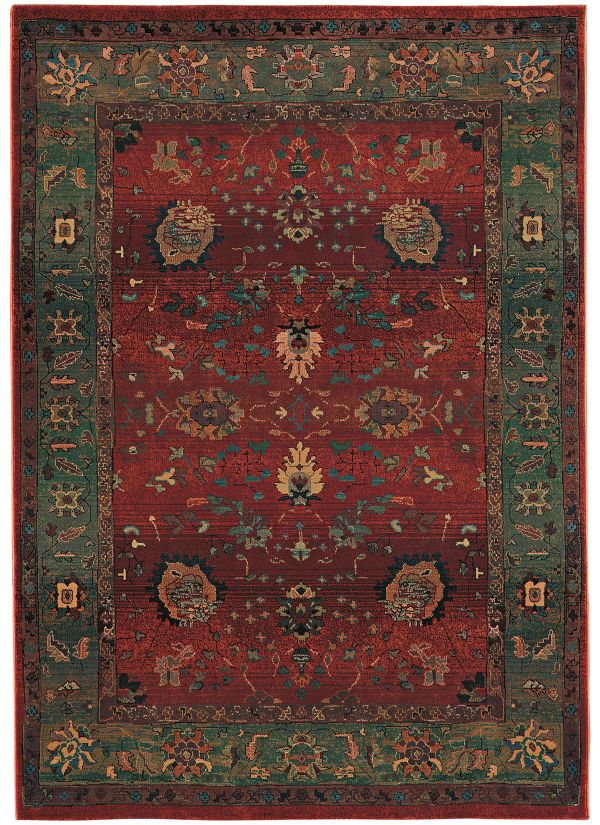 Oriental Weavers Kharma 807c Red Collection