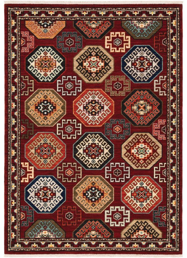 Oriental Weavers Lilihan 91r Red Collection