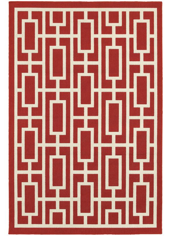 Oriental Weavers Meridian 9754r Red Collection